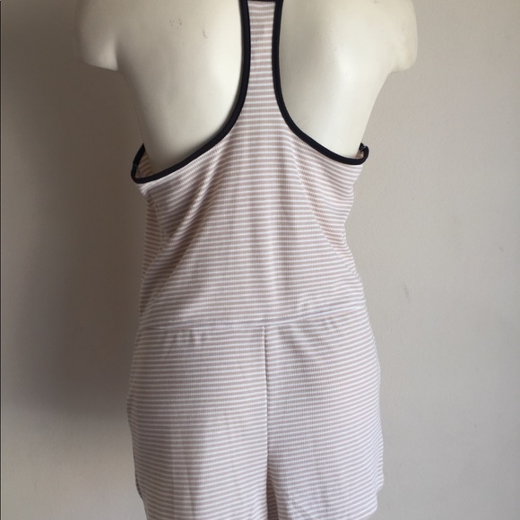 Romper Nude stripes Front pockets NWT - Picture 3 of 3